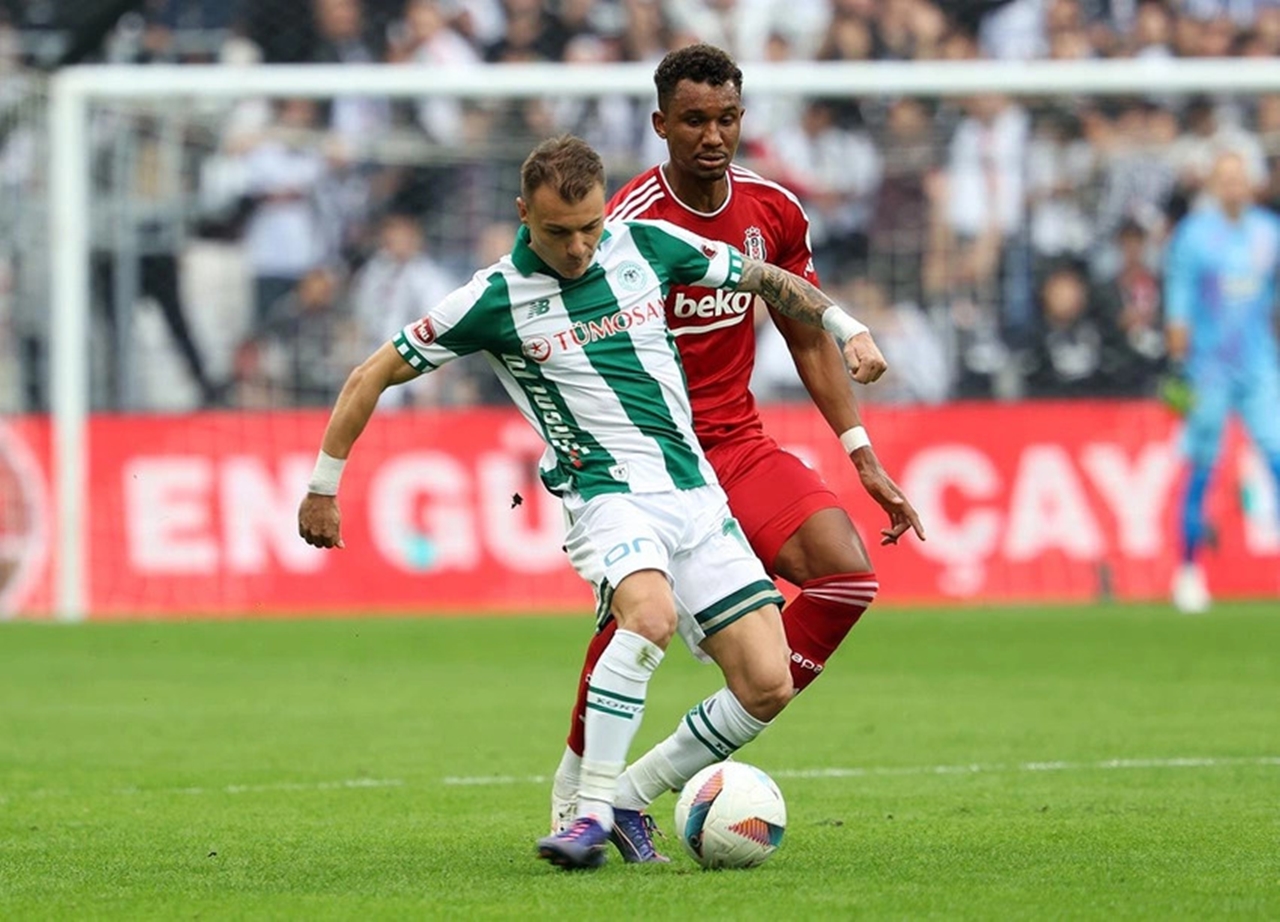 Beşiktaş derbi öncesi moral depoladı: Konyaspor'u 2-0 geçti