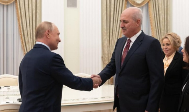 TBMM Başkanı Kurtulmuş, Putin ile Görüşme Gerçekleştirdi