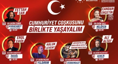 Bursa'da 29 Ekim'e yakışır kutlama programı