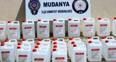 Bursa Mudanya'da 260 litre etil alkol ele geçirildi
