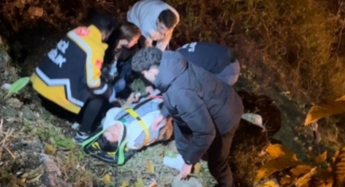 Bursa'da surlardan manzarayı seyrederken aşağı düştü!