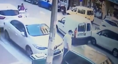 Kadın sürücünün aracına saldırı