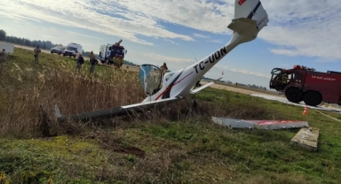 Bursa'da Eğitim uçağı kazası: Pilot yaralı