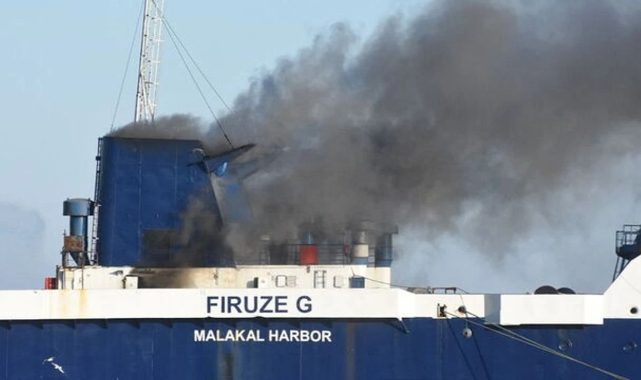 Firuze G.'de Korkutan yangın: Samsun Limanı'nda seferberlik