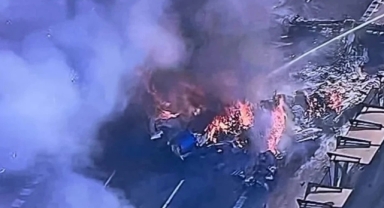 São Paulo'da Korkunç uçak kazası: 2 ölü, büyük yangın