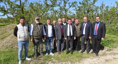 Başkan Aydın zirai don mağduru çiftçileri yalnız bırakmadı