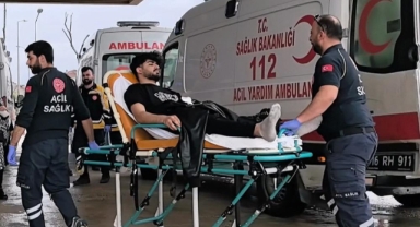 Kontrolden çıkan kamyonet direği devirdi