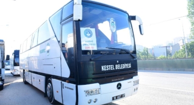 BURULAŞ eylemine karşı Kestel Belediyesi'nden ücretsiz servis hizmeti