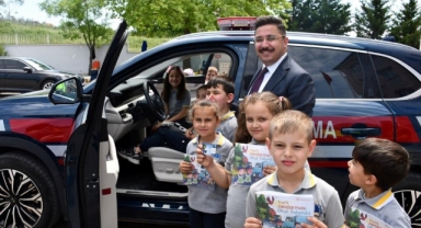 Mudanya Kaymakamı Terzi'den Hasköylü miniklere trafik bilinci
