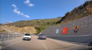Otobanda ters yönde son sürat böyle ilerledi