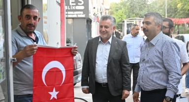Yıldırım al bayraklarla donatıldı