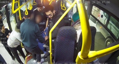 Bursa'da halk otobüsünde zamanla yarış