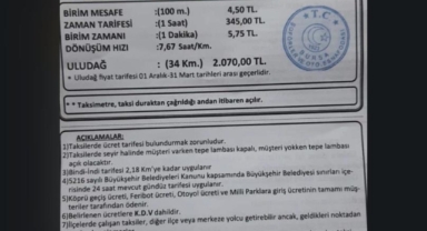 Bursa'da taksi ücretlerine zam: Yeni tarife belli oldu