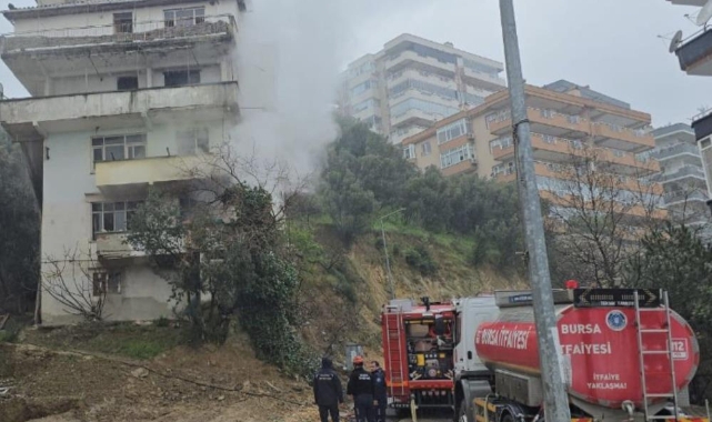 Mudanya’da apartmanda yangın paniği