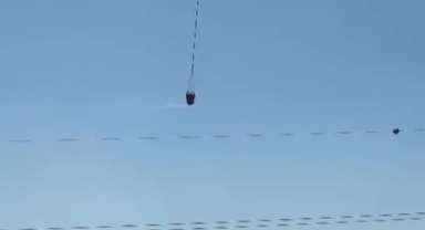 Karacabey'de engebeli arazide yangın