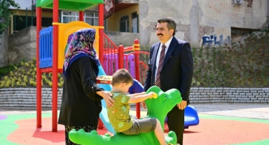 Yıldırım’da parklara yaz bakımı