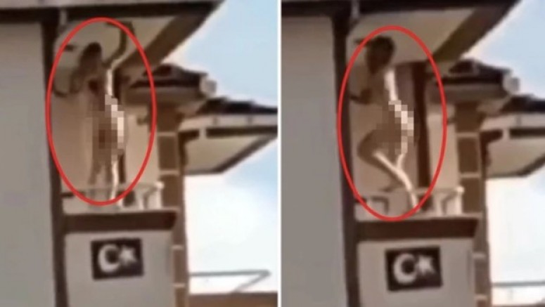 Çıplak halde balkona çıkıp dans etmişti! Skandalın sırrı çözüldü!