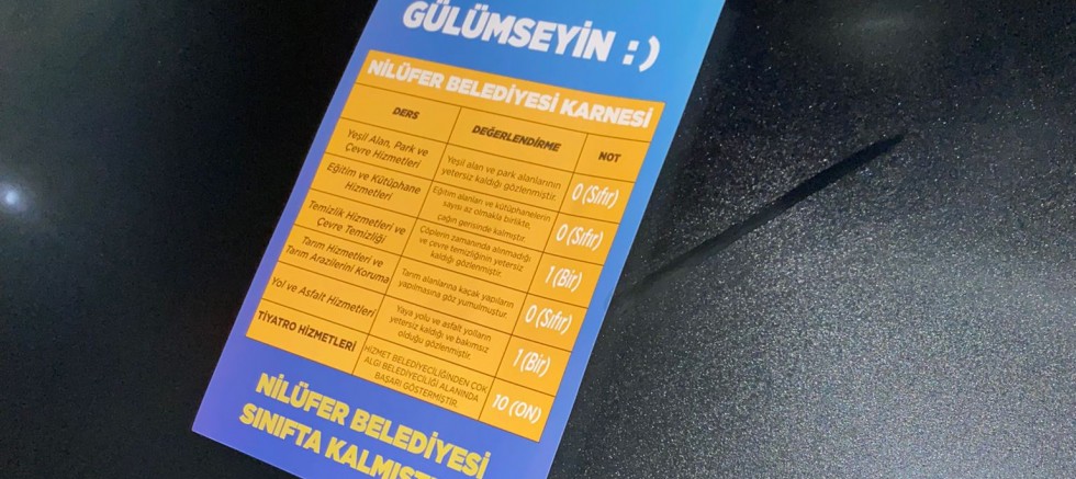 Nilüfer Belediye'sine broşürlü eleştiri yağmuru